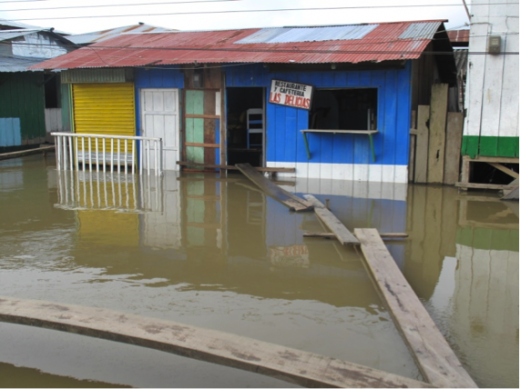 Casa inundada en Riosucio