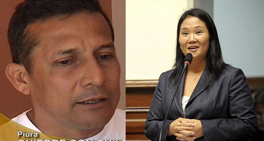 Candidatos Ollanta Humala y Keiko Fujimori