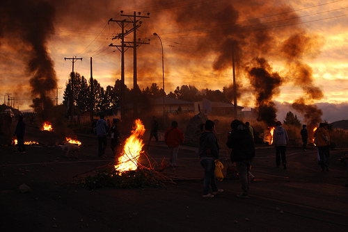 Protestas en Coyhaique.
