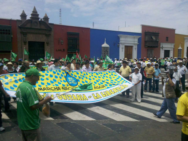 Marcha del Agua en Trujillo