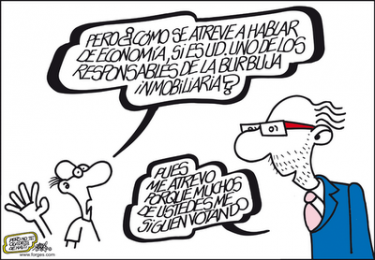 Cristóbal Montoro, Minister of Finance, by Forges. Image from the blog of Izquierda Unida-Almuñécar