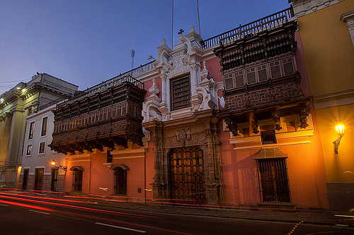 Imagen de la Torre Tagle, el edificio de la cancillería en Lima,