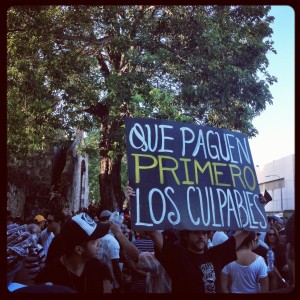 Protesta contra reforma fiscal, Santo Domingo.