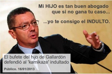 Alberto Ruiz-Gallardón, ministro de justicia. Imagen de la página de facebook «Por la eliminación de la mitad de los puestos políticos en España»