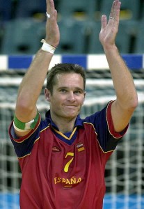 Iñaki Urdangarín during his time as an Olympic handball player.
