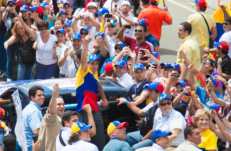 Henrique Capriles en Caracas, 30 de septiembre, 2012. Foto de Alejandro Rustom, Copyright Demotix.