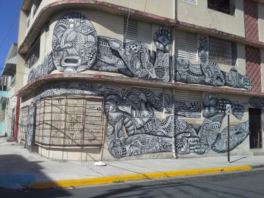 Otro mural interesantísimo en la Calle Cerra. 