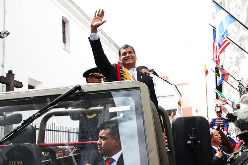 Posesión de mando del presidente Rafael Correa. Quito, Ecuador, 24 mayo de 2013. Foto de  Presidencia de la República del Ecuador en Flickr. (CC BY-NC-SA 2.0) 