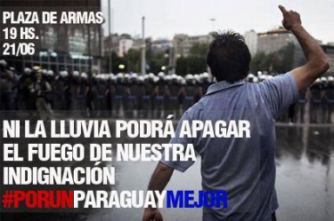 Flyer que apareció publicado en el fanpage de Anonymous Paraguay