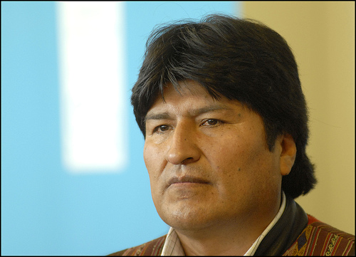 Evo Morales. Foto de usuario de Flickr Alain Bachellier (CC BY-NC-ND 2.0)