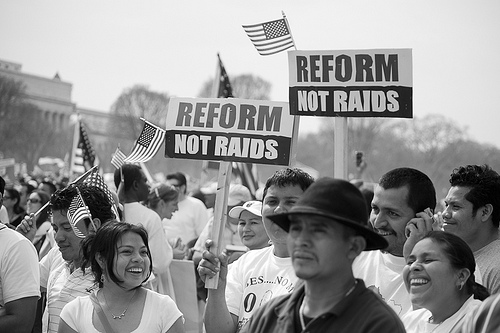 Manifestación a favor de la reforma inmigratoria. Foto de Anuska Sampedro (CC BY-NC-ND 2.0) 