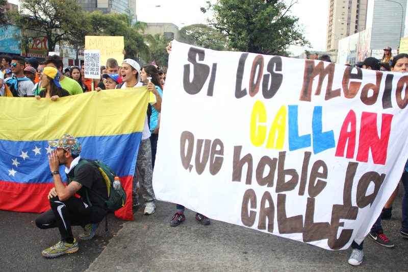 Protesta en Valencia, Venezuela, el 13 de febrero, 2014. Foto de Luis Turinese, copyright Demotix.
