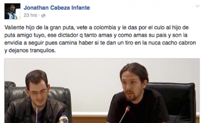 Comentario de Cabeza Infante sobre Pablo Iglesias. Imagen de la web ecorepublicano.es con licencia CC BY