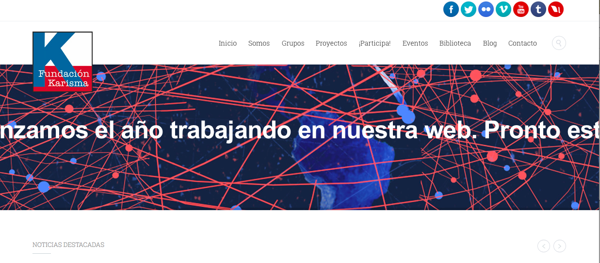 Captura de pantalla del sitio web de la Fundación Karisma en Colombia