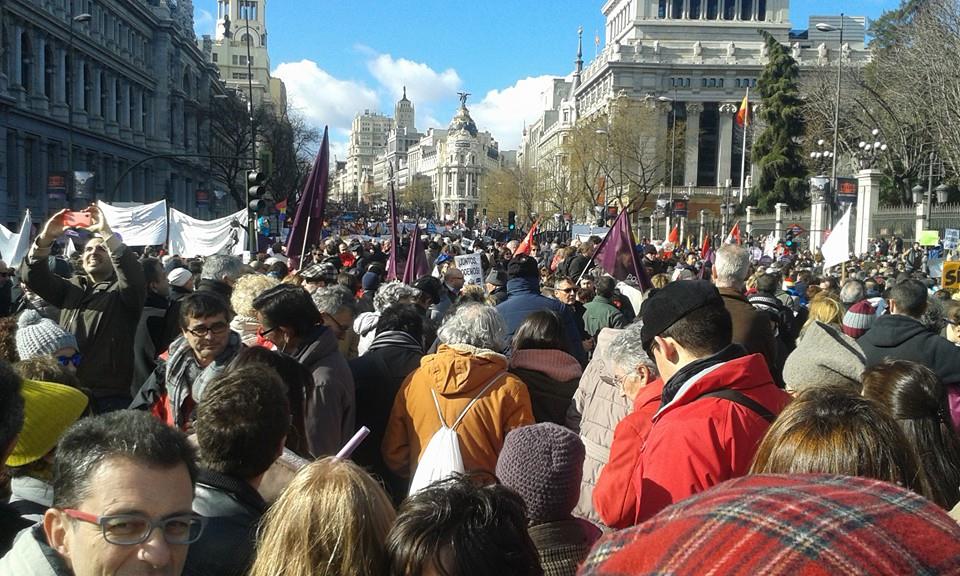 La Marcha convocada por Podemos sigue su curso. Foto de Wassim Zabad. Usada con permiso