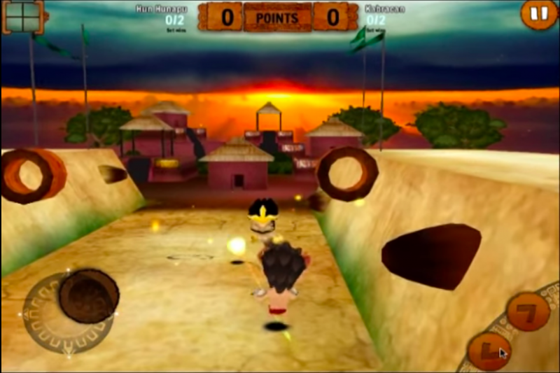 Captura de pantalla del trailer de "Mayan Pitz", el juego de video basado en el Juego de Pelota Maya.