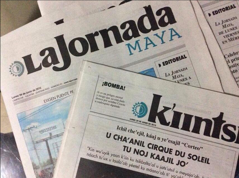 Imagen de la edición de La Jornada Maya publicada en Twitter por @YUCATANALMINUTO.